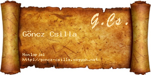 Göncz Csilla névjegykártya